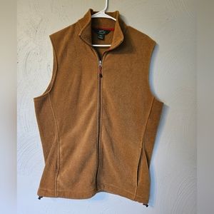 Woolrich Full Zip Fleece Vest Pockets Lightweight Men's Large 18037 Chicory